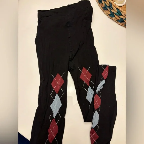 Snag tights black with argyle pattern - Picture 4 of 4